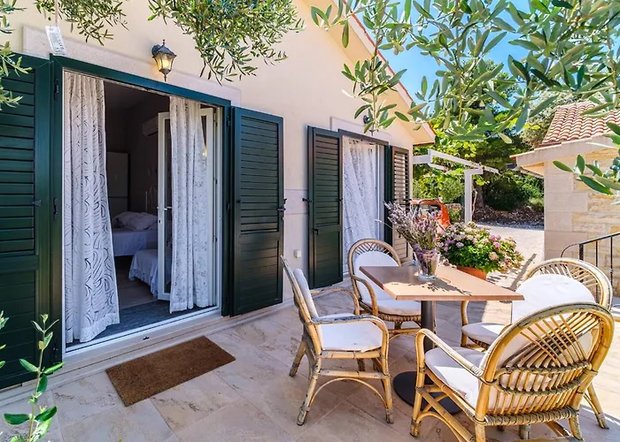 Beachfront House Mir With Private Pool And Jacuzzi Right At The In Beautiful Bay In Mirca - Brac Mirce